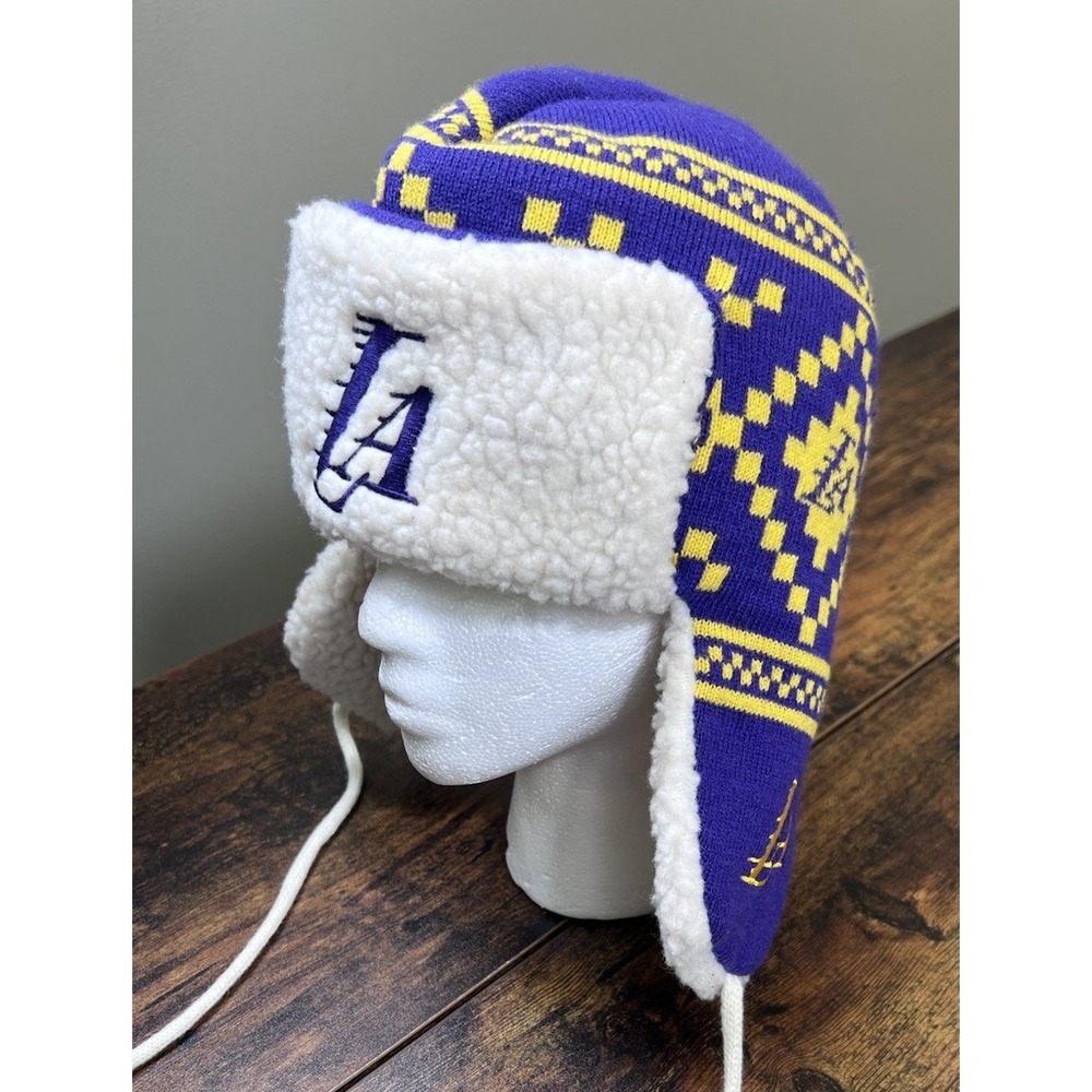 New Los Angeles Lakers Winter Trapper Hat NBA Sherpa Ear Flap SGA 12/25/2025